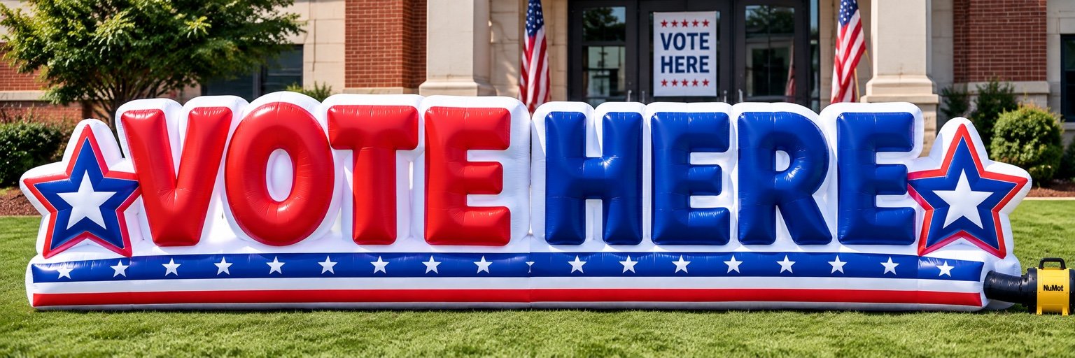 Vote Here promotional display